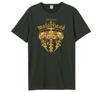 Amplified Men's Crest 50th Motorhead T-Shirt in Dark Grey | Size: XS Amplified Dark Grey XS