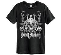 Amplified Unisex Adult Dancing Skulls Black Sabbath T-Shirt GD3460