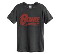 Amplified Men's David Bowie Logo T-Shirt in Charcoal | Size: XS Amplified Charcoal XS