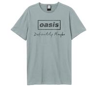 Amplified Men's Definitely Maybe Distressed Oasis T-Shirt in Pale Blue | Size: 3XL Amplified Pale Blue 3XL