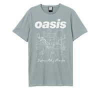 Amplified Unisex Adult T-Shirt Definitely Maybe Oasis – Strange Blue M