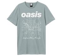 Amplified Men's Definitely Maybe Oasis T-Shirt in Pale Blue | Size: Large Amplified Pale Blue L