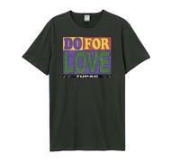 Amplified Men's Do For Love Tupac Shakur T-Shirt in Charcoal | Size: Small Amplified Charcoal S