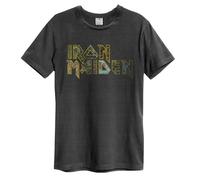 Amplified Unisex Adult Eddies Logo Iron Maiden T-Shirt / XS Charcoal GD130