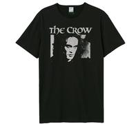 Amplified Men's Face Halloween The Crow T-Shirt in Black | Size: Large Amplified Black L