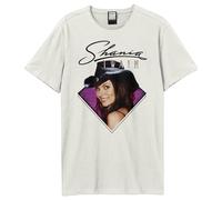 Amplified Unisex Adult Face Shania Twain T-Shirt3XL Vintage White GD3067