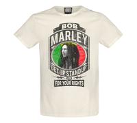 Amplified Unisex Adult Fight For Your Rights Bob Marley T-Sh3XL Vintage White G