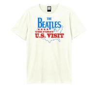 First Us Visit The Beatles T-Shirt Amplified White L
