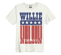Amplified Unisex Adult Flag Willie Nelson T-Shirt GD438