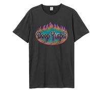 Amplified Unisex Adult Flames Deep Purple T-Shirt GD2295