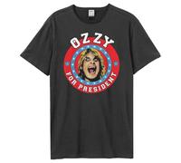 Amplified Unisex Adult for President Ozzy Osbourne T-Shirt (M) (Charcoal)