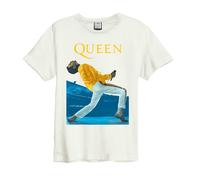 Freddie Mercury Triangle Queen T-Shirt Amplified White S