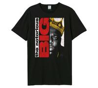 Amplified Men's Half Face Portrait Notorious Big T-Shirt in Black | Size: Small Amplified Black S