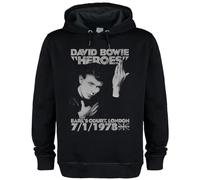 Amplified Unisex Adult Heroes 1978 David Bowie Hoodie (XXL) (Black)