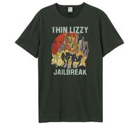Amplified Men's Jailbreak Thin Lizzy T-Shirt in Charcoal | Size: 2XL Amplified Charcoal 2XL