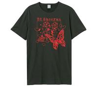 Amplified Unisex Adult Line Art Butterfly T-Shirt Ed Sheeran XS Charcoal