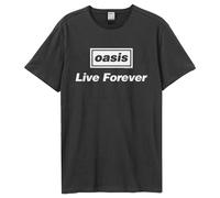 Live Forever Oasis T-Shirt Amplified Charcoal S