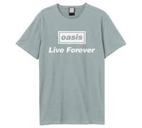 Amplified Unisex Adult Live Forever Oasis T-Shirt (L) (Strange Blue)