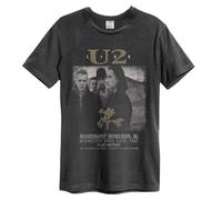 Amplified Unisex Adult Live U2 T-Shirt (L) (Charcoal)