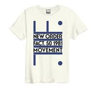 Amplified Unisex Adult Movement New Order T-Shirt (XL) (Vintage White)