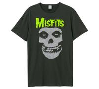 Amplified Unisex Adult Neon Skull Misfits T-Shirt GD1373