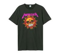 Amplified Unisex Adult Neon Sun Metallica T-Shirt GD717