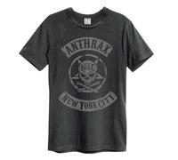 Amplified Men's New York City Anthrax T-Shirt in Charcoal | Size: 2XL Amplified Charcoal 2XL