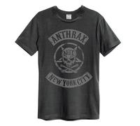 Amplified Unisex Adult New York City Anthrax T-Shirt / XS Charcoal GD282