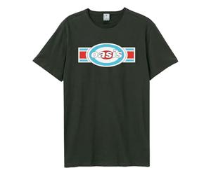 Amplified Unisex Adult Oval Stripes Oasis T-Shirt (XL) (Charcoal)