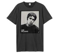 Amplified Men's Polaroid Portrait Liam Gallagher T-Shirt in Charcoal | Size: XL Amplified Charcoal XL