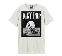 Amplified Men's Pop On Stage Iggy Pop T-Shirt in White | Size: Medium Amplified White M