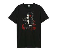 Amplified Unisex Adult Poses With Roses Amy Winehouse T-Shir GD4113