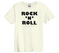 Amplified Unisex Adult Rock N Roll Liam Gallagher T-Shirt (XXL) (Vintage White)