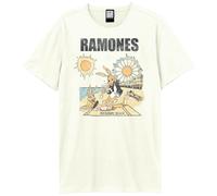 Amplified Unisex Adult Rockaway Beach Ramones Vintage T-Shir GD1693