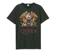 Amplified Unisex Adult Royal Crest Queen T-ShirtXS Charcoal GD152