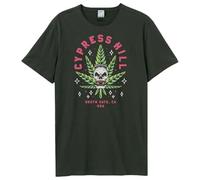 Amplified Unisex Adult Skull Leaf Cypress Hill T-Shirt (XXL) (Charcoal)