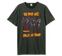 Amplified Unisex Adult The Boys Are Back Cartoon Thin Lizzy T-Shirt
