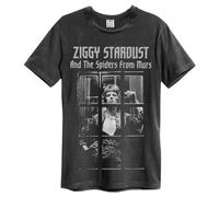 The Rise and Fall David Bowie T-Shirt Amplified Charcoal XS