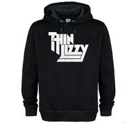 Amplified Unisex Adult Thin Lizzy Logo Hoodie (L) (Black)