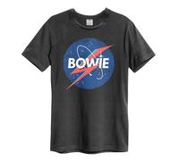 Amplified Unisex Adult To The Moon David Bowie T-Shirt / XS Charcoal GD205
