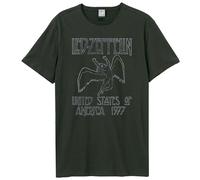 Amplified Unisex Adult Usa Tour 77 Led Zeppelin T-Shirt / XS Charcoal GD772