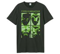 Amplified Unisex Adult Warped Faces Type O Negative T-Shirt / N/A N/A GD1432