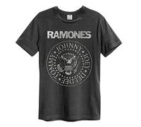 Amplified Unisex Classic Ramones T-Shirt Charcoal XS