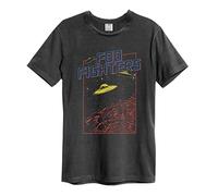 Amplified Unisex Foo Fighters Flying Saucers T-Shirt XS Charcoal