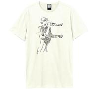 Amplified Unisex Joni Mitchell Sketch Mug T-Shirt XL Vintage White