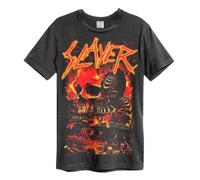 Amplified War Skull Slayer T-Shirt Charcoal M, 100% Cotton, Crew Neck, Short Sleeved