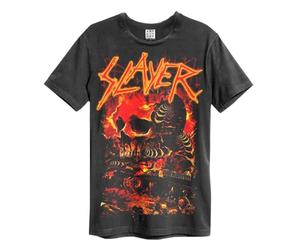 Amplified War Skull Slayer T-Shirt Charcoal M, 100% Cotton, Crew Neck, Short Sleeved