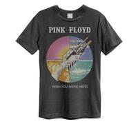 Amplified Unisex Adult Wish You were Here Pink Floyd T-Shirt, Charcoal, Large