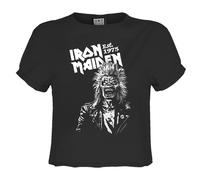 50th One Colour Eddie Iron Maiden Crop Top Amplified Charcoal XS