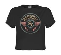 Amplified Women's Air Foo Fighters Crop Top in Charcoal | Size: Medium Amplified Charcoal M